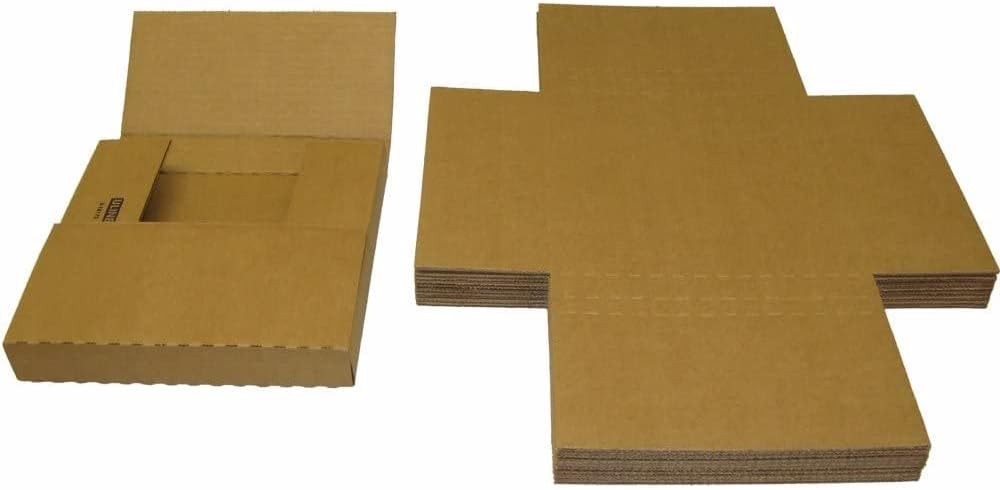 (25) 7" 45RPM Vinyl Record Shipping Mailers - Adjustable Multi-Depth Kraft Brown - Holds 1 to 12 7" Vinyl Records - #07BC01VD