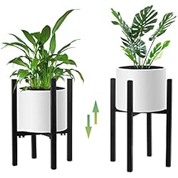 Maceteros De Pie Altos STLOVe® Soporte para Plantas De Metal, Soporte para Plantas Ajustable, Soporte para Macetas para Balcones de jardín, Exhibición De Flores Interiores/Exteriores (Excepto Plantas y Macetas)-1PCS