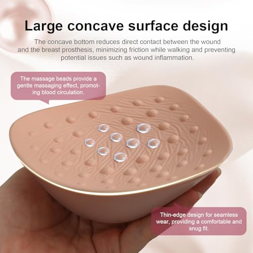 Image of Lightweight Silicone Breast Forms,Triangle Mastectomy Women Breast Prosthesis Concave Bra Pad Inserts(1 Piece)