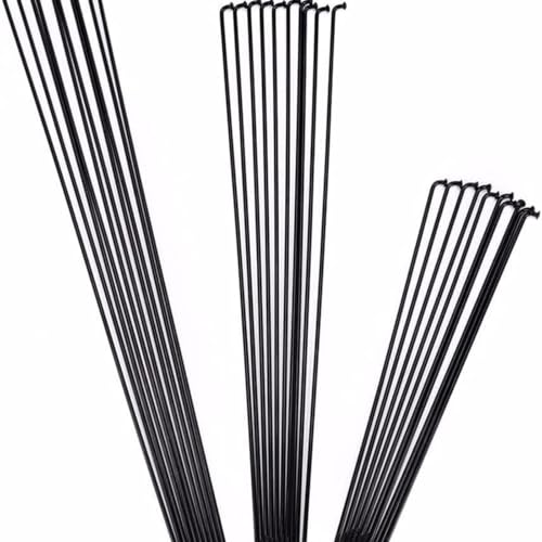 Rayons et tétons de vélo 13G en acier inoxydable noir pour réparation de roue 36 pcs