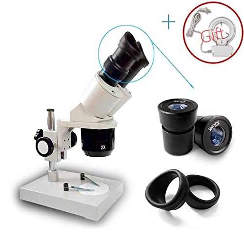 Microscope Mobile Phone Repairing PCB Soldering Stereo Binocular Microscope with Light(10X Fluorescent)
