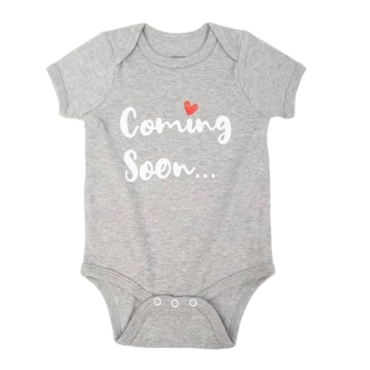 Cnins Gender Reveal Onesie | Cute for Baby Shower | Coming Soon Pregnancy Announcement Bodysuit (3-6M, N-Gray-WT)