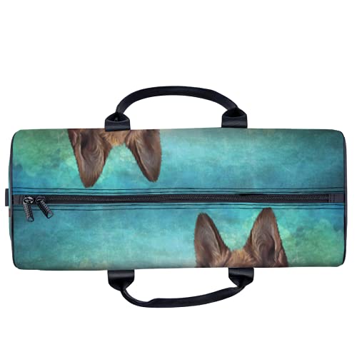 Duitse herder Portret Duffel Bag Reizen Yoga Camping Gym Schoudertassen Sport Handtas Lichtgewicht Canvas Tote Bag… - Image 6