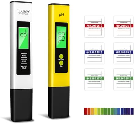 Cuteefun Medidor pH, Probador de Calidad del Agua 4 en 1 con Luz ...
