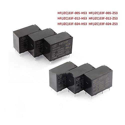 Relé 5v 12v 24v Jzc-33f 4 pines mini conmutador electromagnético hf33f 5A 6