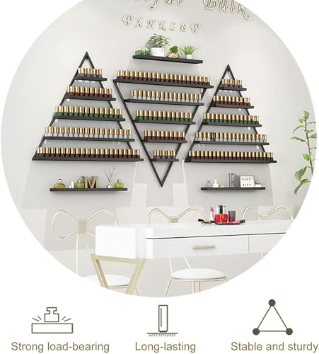 Vitrina triangular de gran capacidad para esmaltes y aceites esenciales de pared 4