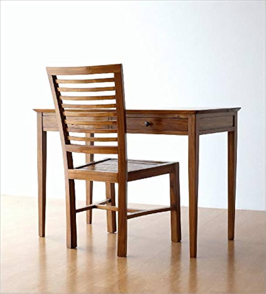 Amazon｜ダイニングチェア 無垢 木製 デスクチェア チーク椅子 天然木