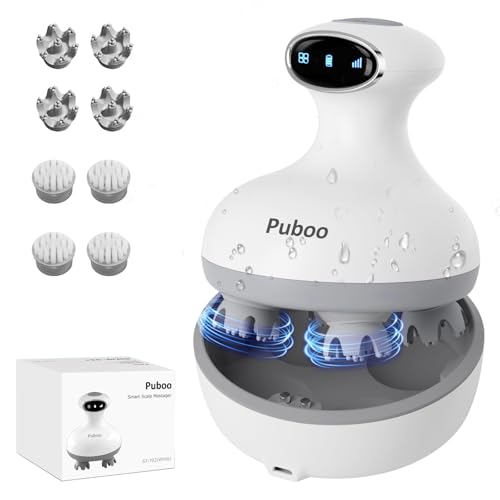 Electric Scalp Massager for Headaches & Stress Relief, Waterproof...