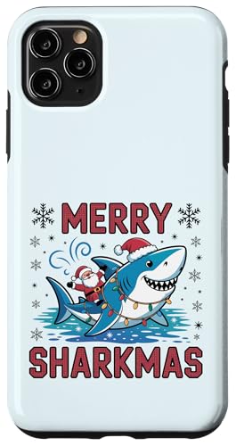 Merry Sharkmas AO[Z[^[ T^ CfBO V[N Cgt X}zP[X iPhone 11 Pro Max p