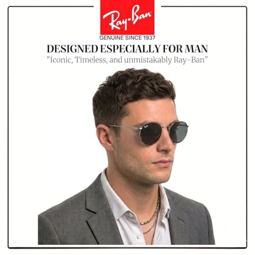 Image of Ray-Ban RB3447 ROUND METAL Round Shaped Sunglasses for Men with Official RAYBAN Eyewear Kit