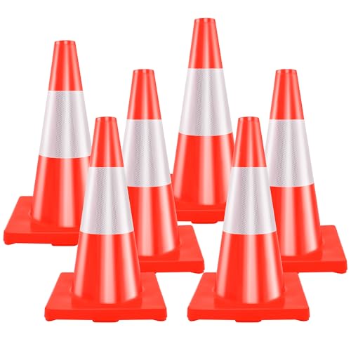 RELIANCER 6 Pack 18 Inch Traffic Cones