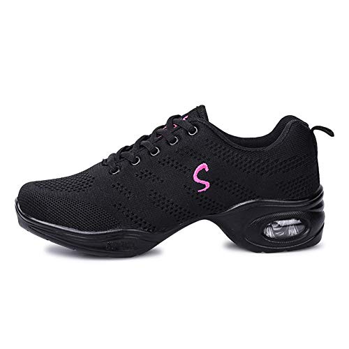 SWDZM mujeres zapatos de baile moderno/hip-hop zapatos de jazz/deportivo zapatillas de deporte/zapatos al aire libre ES-B56 negro 38 EU