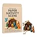 DIY-Papierkrippe, Weihnachts-Origami-Bastelset mit Engel und Tier, Origami-Krippe, Weihnachtsdekoration aus Papier & Geschenk für Bastelfreunde, Weihnachtsdekoration (B1)