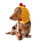 Zoo Snoods Rooster Chicken Dog Costume - Neck and Ear Warmer Headband (Small)