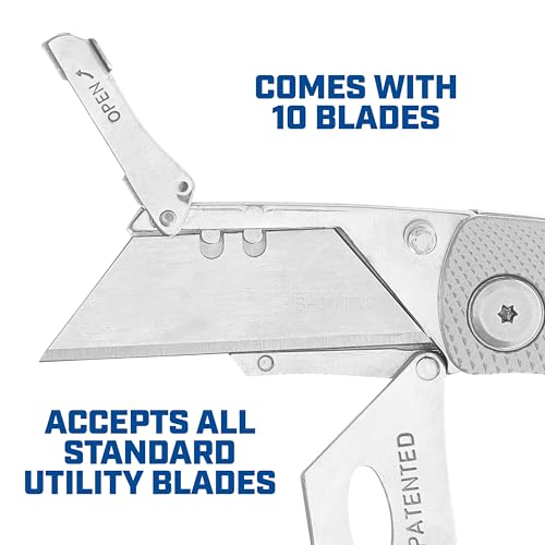 Image of Sheffield Lock Back Utility Knife 3 Pack with 10 Utility Knife Blades