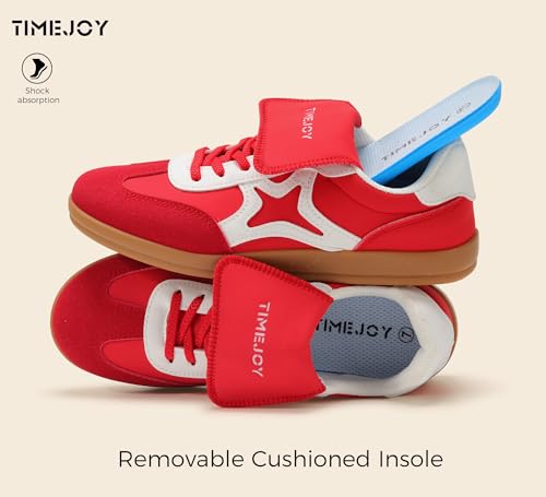 Women's Fashion Retro Sneakers Classic Tennis Shoes Non-Slip Gum Sole Low-Top Lace-Up for Casual Walking3