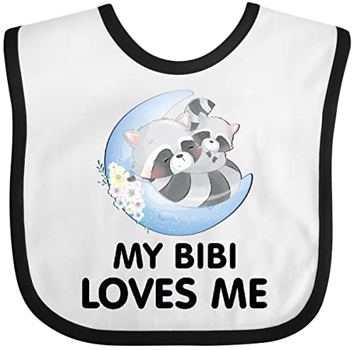 inktastic Raccoon My Bibi Loves Me Baby Bib
