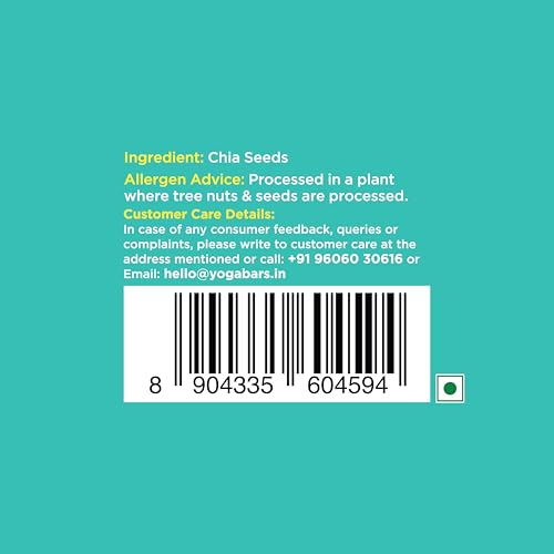 Image of Yogabar Chia Seeds 500g - Rich Source in Plant Protein, Ideal for Microgreens, Salad Toppings, Smoothie Bowls & More
