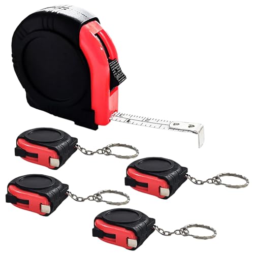 Cinta Métrica Mini Retráctil 1m con Llavero 5 Unidades miniatura 1