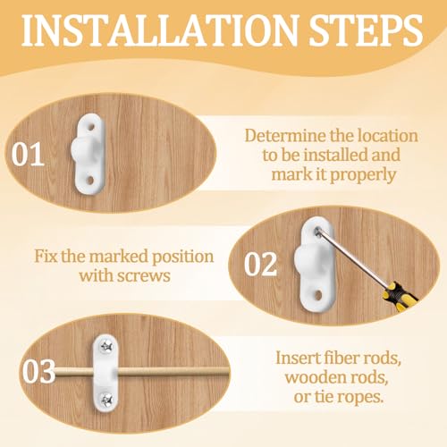 10 Stück Set Vorzeltösen für Wohnmobil und Wohnwagen mit 20 Schrauben, Flexible Installation Robustes PP Kunststoff Camping Zubehör, Fixieren Sie die Pleuelstange effektiv (Horizontale)