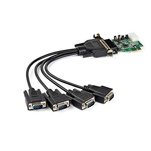 StarTech.com 4-port PCI Express RS232 Serial Adapter Card - PCIe RS232 Serial Host Controller Card - PCIe to Serial DB9 - 16950 UART - Low Profile Expansion Card - Windows & Linux , TAA (PEX4S953LP)