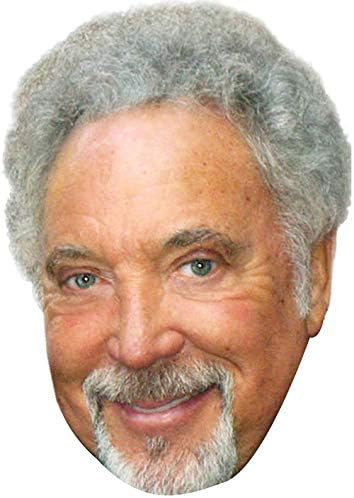 FoxyPrinting Tom Jones 2018 Music Celebrity Cardboard Party Face Mask Fancy Dress