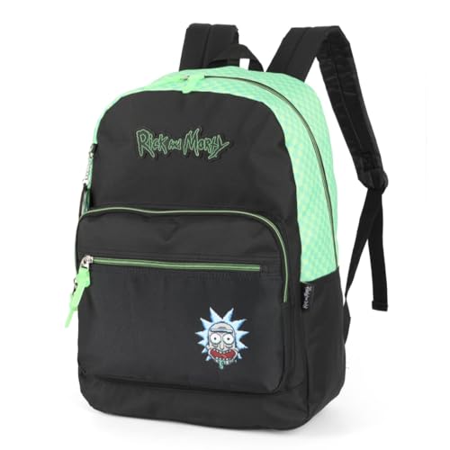 Luxcel, Mochila Escolar De Costas Rick And Morty Verde Menino