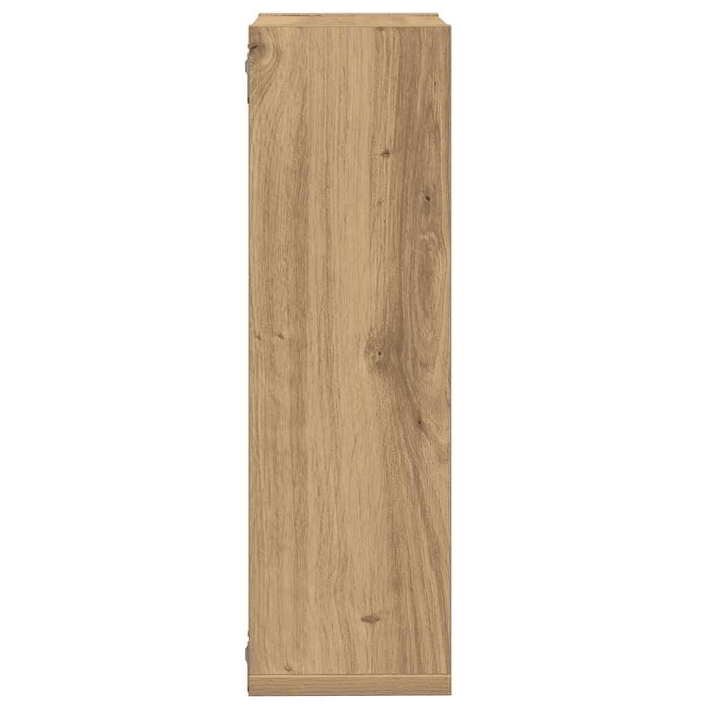Generico Mensole Parete a Cubo 2 pz Artigianale 50x15x50 cm Truciolato,Marrone,7.5kg,856605