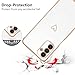 ZTOFERA Designed for Samsung Galaxy A54 5G Case,Cute Plating Edge Love Hearts Pattern with Camera Lens Protection Phone Cover for Samsung Galaxy A54 5G (6.4 inch),White