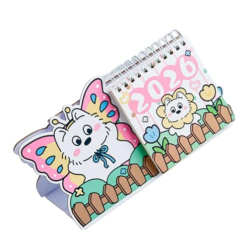 愛らしい犬2026スタンディングカレンダーデスクプランナー毎月のページとホームオフィス用のデスクトップの装飾