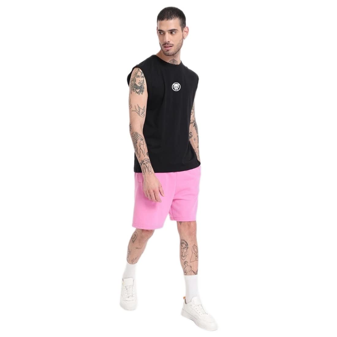 bewakoof Official Marvel Merchandise Men's Graphic Printed Oversized Fit Sleeveless Round Neck Cotton Jersey Vest-picture-22