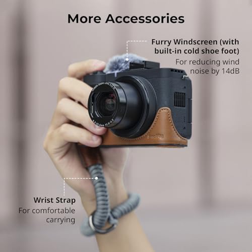 Kit de Funda de Cuero para Canon PowerShot V1 miniatura 2