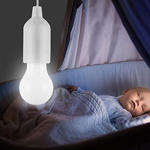 Creative LED Hanging Light Bulb Battery Powered Colorful Pull Cord Bulbs