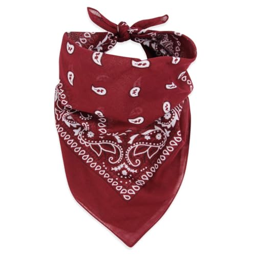 Red Bandanas in Soft Polyester for Men Women Bandana Paisley Scarf Neckerchief Bulk or Single Gift Pack2