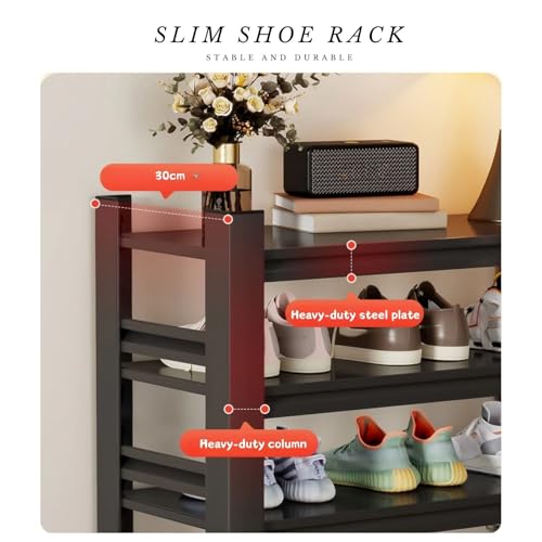 Étagère à chaussures réglable en métal : la solution gain de place pour entrée