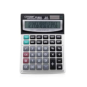 Ouuager-Home rekenmachine, standaardfuncties, desktop-rekenmachine, Office 16, digitaal oversized display, solar…