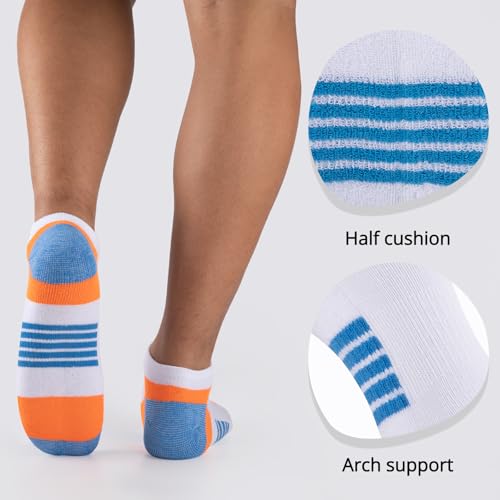 Image of COOVAN 10 Pairs Mens Ankle Socks Men 10 Pack Low Cut Comfort Cushion Casual Socks