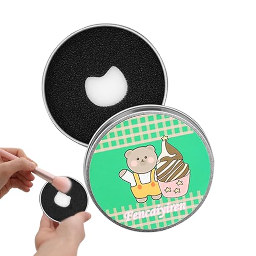 Spugna per la rimozione del colore dei pennelli, tappetino per la pulizia dei pennelli da trucco, scatola per la pulizia rapida dei pennelli da trucco, spazzola portatile per eliminare i tempi di