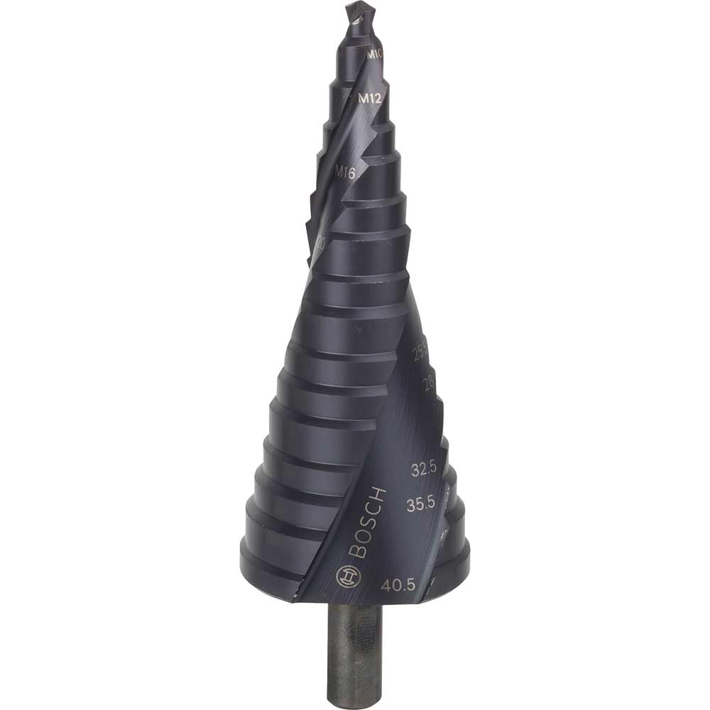 Bosch Accessories 2608588071 Fraise étagée queue 3 pans pour presse-étoupes Longueur 125,5 mm Exécution HSS-AlTIN