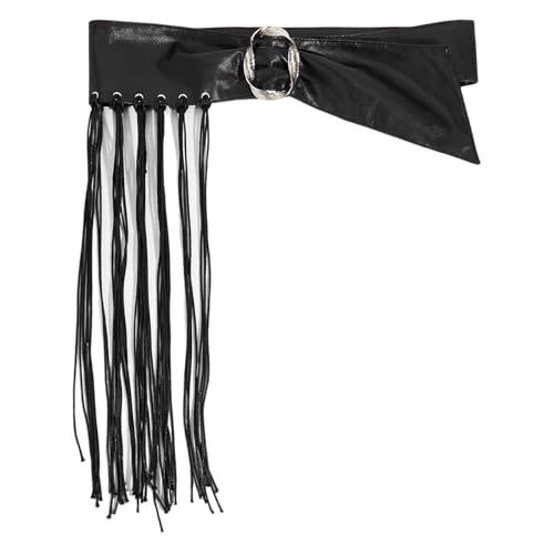 Soft PU Leather Waistband Metal Buckles Stylish Fringe Unisex Accessory For Costume Parties Punk Fashion Hip Belt