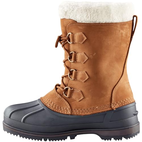 Baffin Women's CANADA Winter Boots | Waterproof Insulated Leather Boots for Cold Weather | Faux-Fur Collar & GelFlex Midsole2