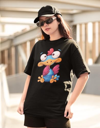 Image of Reifica Pure Cotton Half Sleeve Loose Fit Oversized T Shirts for Women /Girls Combo Pack of 2