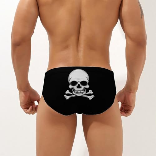 Skull Crossbones Skeleton Jolly Roger Men’s Swim Briefs Triangle Swimming Trunks Bikini Surf Swimsuit2