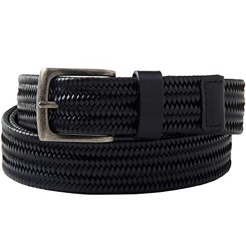 KingSize Men's Stretch Leather Braided Belt