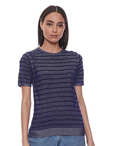 Image of Pepe Womens Round Neck Stripe Knitted Top
