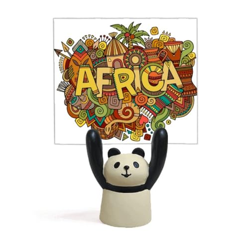 Support pour mémo avec motif art aborigène et figurine panda pour adulte