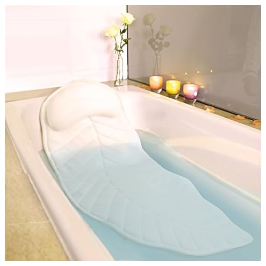 Full Body Spa Bath Pillow Mat, Bathtub Mattress Luxury Cushion with Large Suction Cups, Comfort Support Your Head, Neck, Shoulder, Back and Tailbone, Relax & Quick Drying