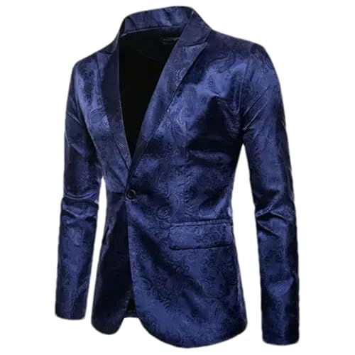 Veste jacquard floral homme costume de scène premium