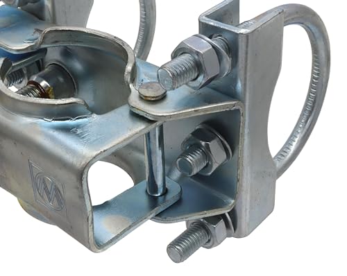 Winterhoff Stützradhalterung für Zugdeichseln 70mm rund Klemmschelle Stützradschelle 48mm Trailer (Wahlweise mit Stützrad) (Halter)