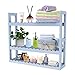 Estantería de pared para baño o cocina, estantería de pared estrecha con 3 alturas ajustables, estante de madera, armario colgante de pared de bambú